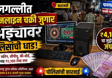 पानगल्लीत ऑनलाइन चक्री जुगार अड्ड्यावर पोलिसांची धाड; ४,१०० चा मुद्देमाल जप्त