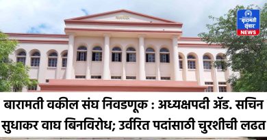 बारामती वकील संघ निवडणूक : अध्यक्षपदी ॲड. सचिन सुधाकर वाघ बिनविरोध; उर्वरित पदांसाठी चुरशीची लढत