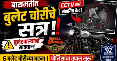 बारामतीत बुलेट चोरीचे सत्र; संशयितांचे CCTV फुटेज पोलिसांच्या हाती