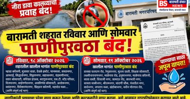 बारामतीकरांनो लक्ष द्या! नीरा डावा कालव्याचा प्रवाह बंद; रविवार आणि सोमवार शहरातील अनेक भागात पाणीपुरवठा बंद बारामतीकरांनो लक्ष द्या! नीरा डावा कालव्याचा प्रवाह बंद; रविवार आणि सोमवार शहरातील अनेक भागात पाणीपुरवठा बंद