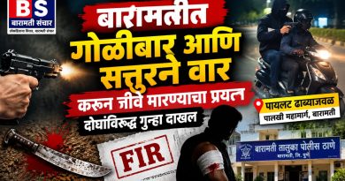 बारामतीत गोळीबार आणि सत्तूरने वार करून जीवे मारण्याचा प्रयत्न; दोघांविरुद्ध गुन्हा दाखल